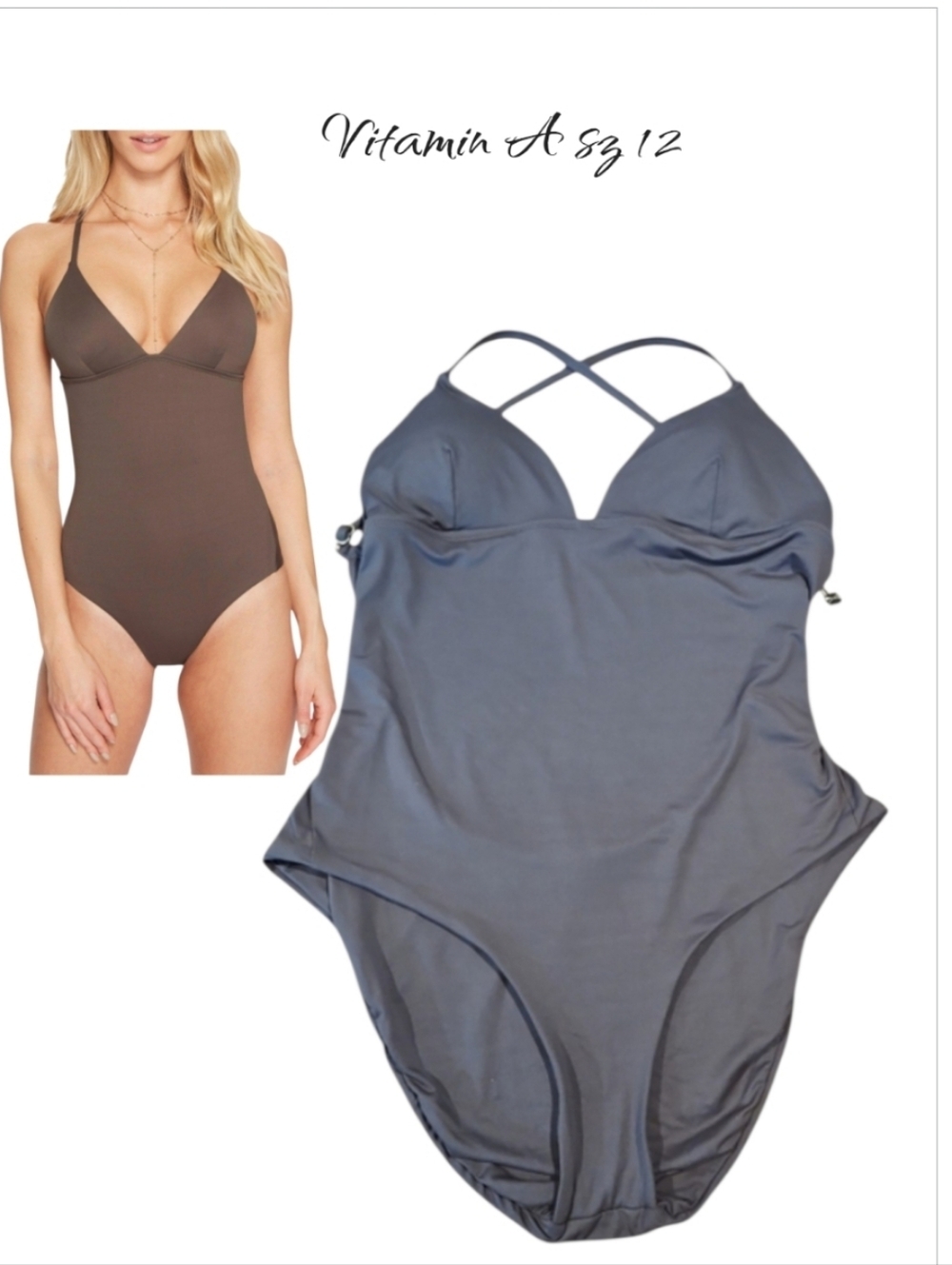 Vitamin A Naomi Bodysuit Sz 10 Wildwood Ecolux Full Coverage Swimsuit